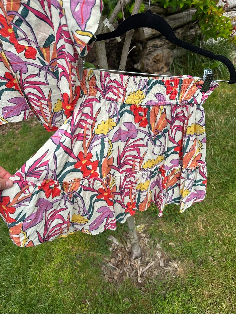 Marine Layer Resort Floral Matching Skirt Set